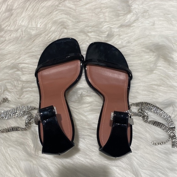New Amina Muaddi Giorgia Crystal ankle wrap sandal size‎ 38EU - Picture 9 of 15